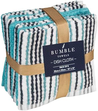 Bumble Dish Cloths 8-Pack, 100% Cotton Kitchen Towels - Image 3