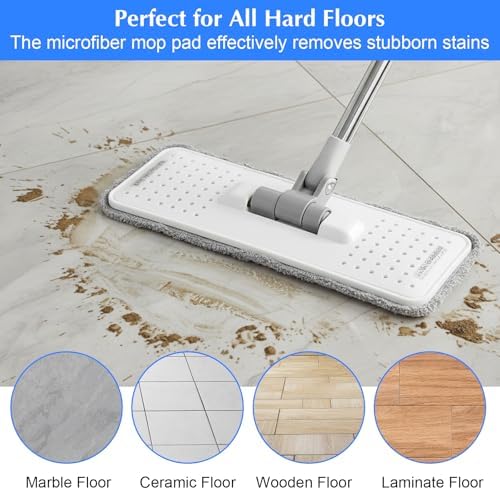20 Pack 13 * 4.9" Generic Mop Pads Mop Head Refill Washable Wet/Dry Mops Flat - Image 5