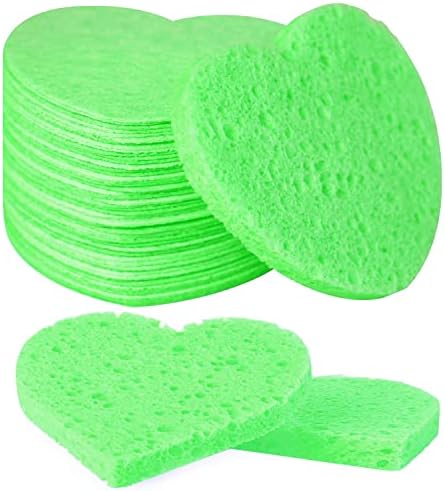 50-Count Facial Sponges Compressed, 100% Natural Cellulose Face Sponge by Mainlyrunmakeupsuppliers