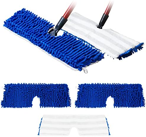 Dust Mop Replacement Head, Floor Mop Pads, Flat Wet, 18 in, 3 PK by Houseables