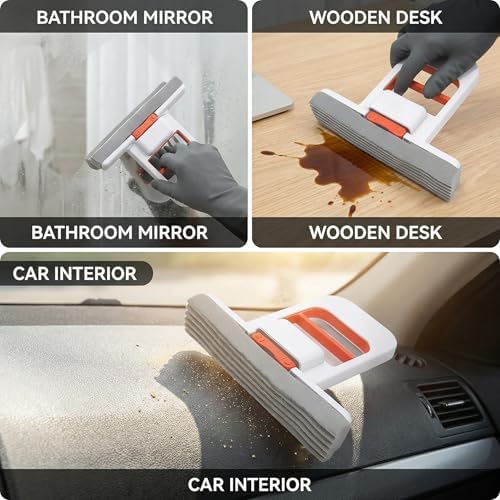Self Squeezing Mini Mop Foldable Desktop Sponge Sweeper - Image 4