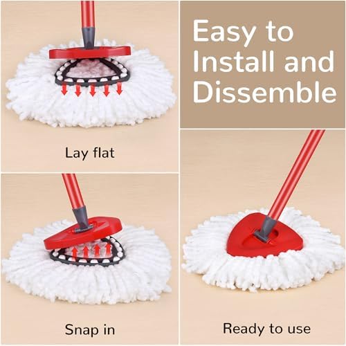 Spin Mop Replacement Head, Thick Microfiber Refills - Image 6