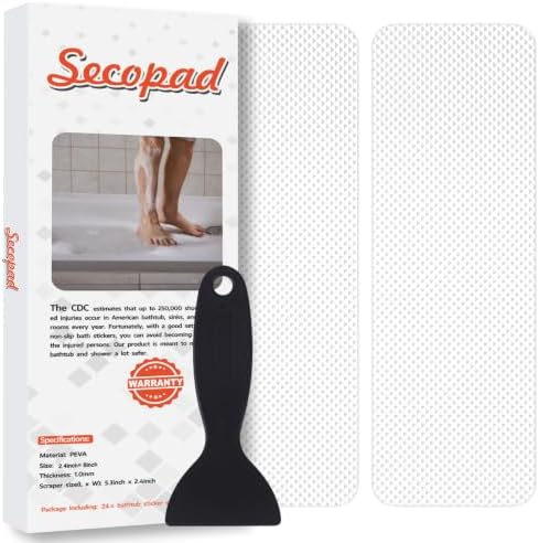 Secopad 24PCS Strip Non Slip Bathtub Stickers by Secopad