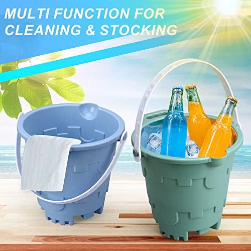 Jumbo Avocado Castle Model Beach Gear 7" Large Sand Buckets Pails Beach Water - Image 2