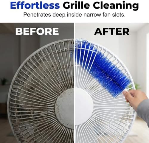 Bendable Microfiber Head, Fan Cleaner Brush, Reusable Fan Brush Cobweb Duster - Image 2