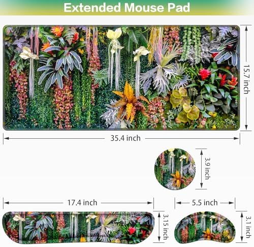 Desk Mat Floral, Large Gaming Mouse Pad - Image 5