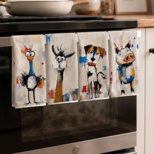 Whimsical Animals Kitchen Towels Set - Image 2