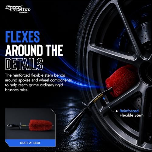 Speed Master Wheel Brush, 18-Inch Flexible Rim & Barrel Detailing Brush - Image 4