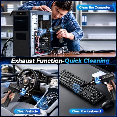 2-in-1 Compressed Air Duster and Mini Vacuum Cleaner - Image 5