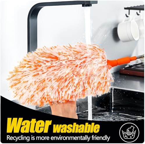 Extendable Microfiber Duster, 20-49 in, 10 Replaceable Heads - Image 6