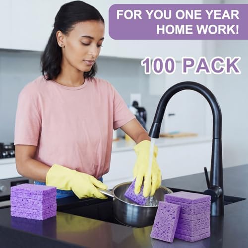 Zhengmy 100 Pcs Sponges Bulk Sponges Kitchen Compressed Sponge - Image 6