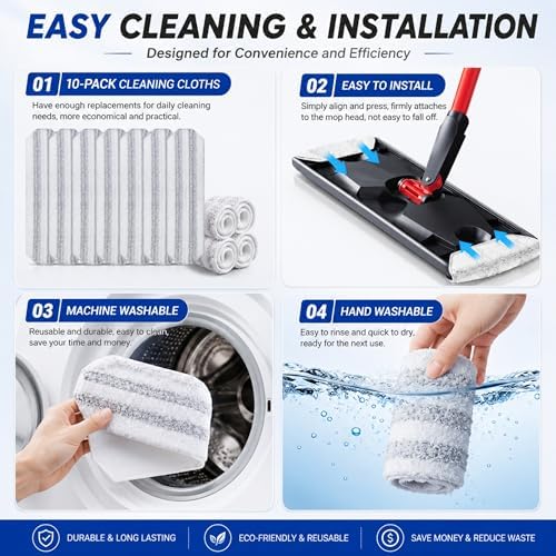 10 Pack H2prO Mop Pads, Compatible - Image 4