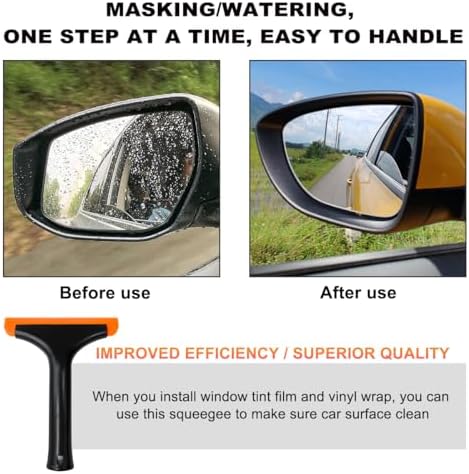 KVAEY 2PCS Small Silicone Window Squeegee, 5.9 Inch Car Windshield Water Blade - Image 6