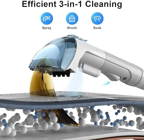 Carpet Cleaner Machine Upholstery - 450W Shampooer Couch Cleaning Portable - Image 2
