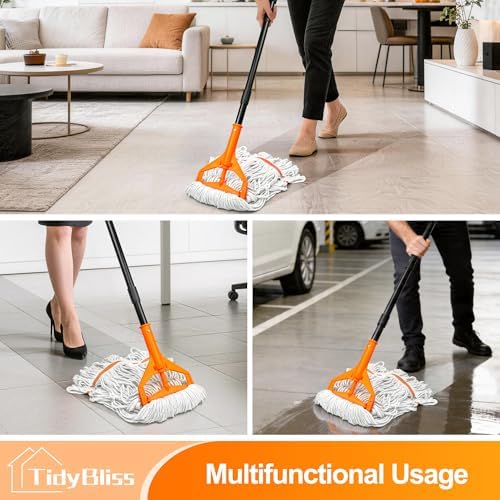 TidyBliss Commercial Mop with 3 Replacement Heads - Image 4
