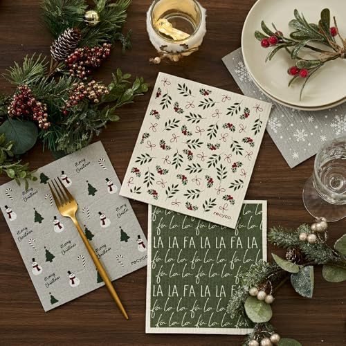 RECYCO 4 Pack Christmas Swedish Dishcloths - Image 2