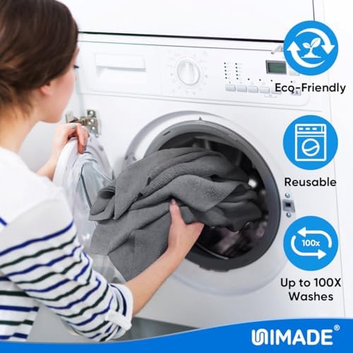 UNIMADE Microfiber Cleaning Cloth, 20 Pack Reusable Microfiber Towels - Image 6