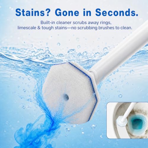 2 Disposable Toilet Brush and Holder Set, - Image 3