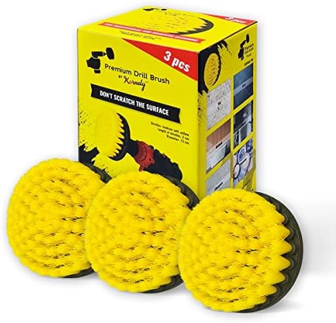 Premium Drill Brush Professional – Medium-Soft 5 in Yellow Set of 3 | - Image 4