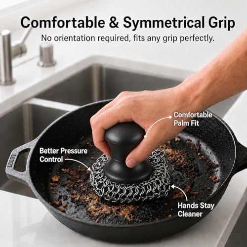 Cast Iron Scrubber and Scraper | 316 Chainmail Scrubber - Image 6