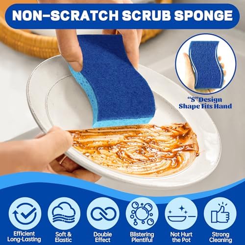 Non Scratch Scrub Sponge-12 Count, Sponges - Image 4
