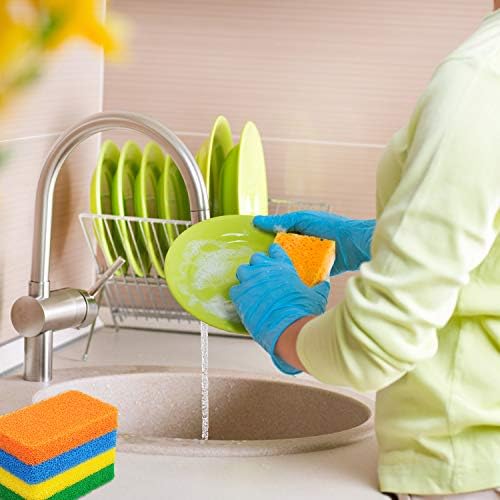 Patelai 10 Pcs Silicone Sponge for Dishes, Kitchen Silicone Dish Scrubber - Image 6