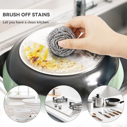 10 Pcs Metal Kitchen Scrubbing Pads Scrubs - Image 4