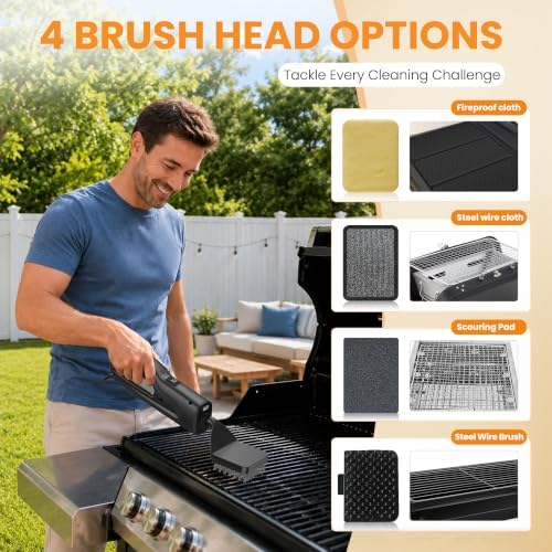 Electric Grill Brush with LED Light, Grill Cleaner - Image 4