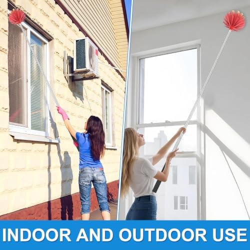 Cobweb Duster with Extension Pole, Medium Stiff Bristles Cobweb Duster Head - Image 4