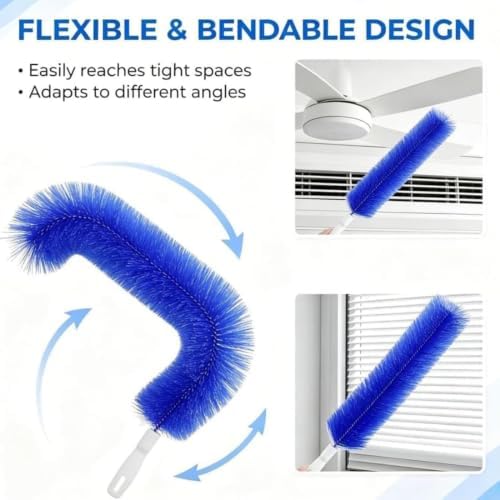 Fan Cleaning Brush, 2026 Upgraded Bendable Microfiber Head, Reusable Dust - Image 2