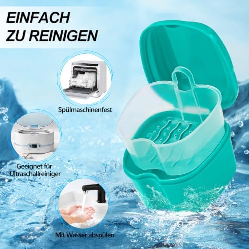 2 Pack Denture Bath Case Cup - Image 4