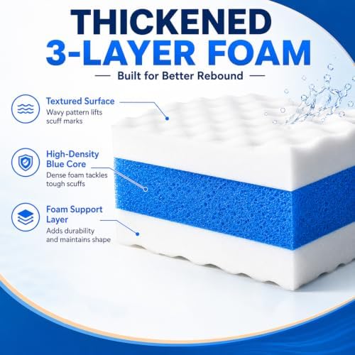 RAINFLOW 10PCS Boat Scuff Erasers, Thick Cleaning Sponges - Image 2