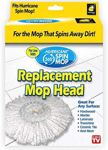 Hurricane Spin Mop Replacement Head, Absorbent Microfiber, Holds 10X Weight by Hurricane