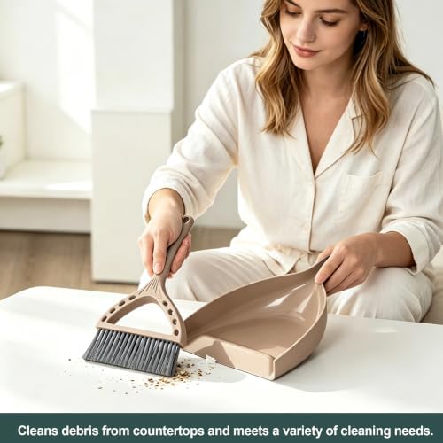 Mini Broom and Dustpan Set Small Hand Broom - Image 2