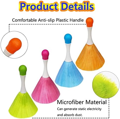 4 Pack Small Feather Duster, Washable Microfiber Duster, Suitable - Image 2