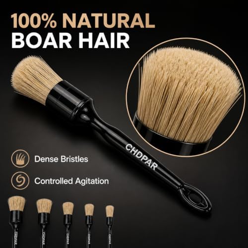 5-Piece Boar Hair Detailing Brush Set - Image 3