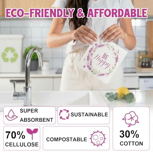 Swedish Dishcloths for Kitchen, 6 Pack Swedish Dish Cloths, Washable Kitchen - Image 3
