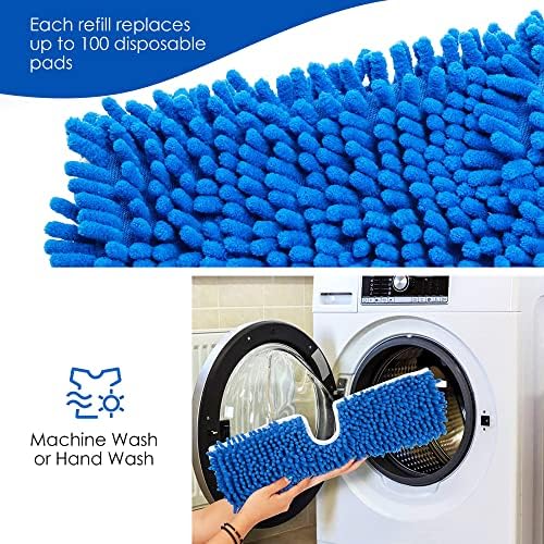 Dust Mop Replacement Head, Floor Mop Pads, Flat Wet, 18 in, 3 PK - Image 6