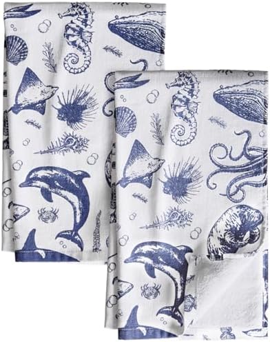 Miss Adola Cotton Kitchen Towels Set of 2, 16x26 Inch by MissAdola