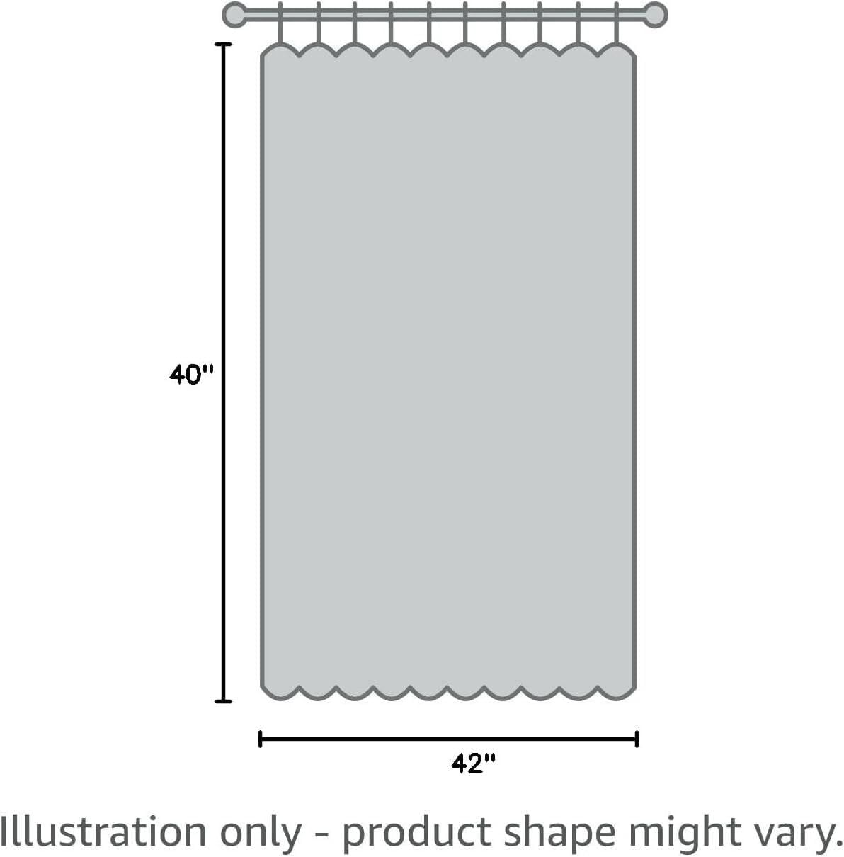 BGment Black Blackout Curtains 40 Inches Long for Bedroom Kitchen Window - Short Drapes Thermal Insulated with Rod Pocket Privacy for Cafe Bathroom, 42 x 40 Inch, 2 Panels