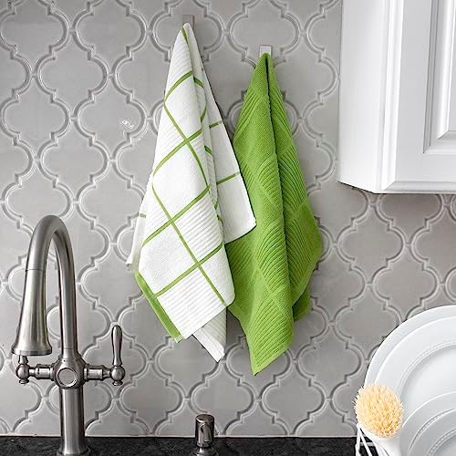 T-Fal Solid & Checked Parquet Kitchen Towels: Highly Absorbent, Super Soft Long - Image 6