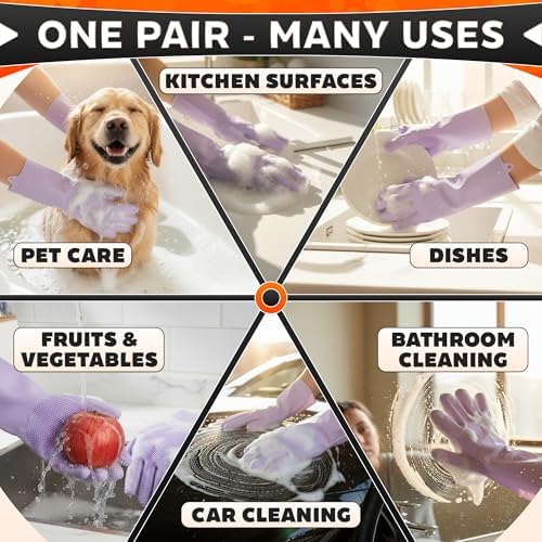 ALPENKOK Silicone Dishwashing Gloves - Image 5