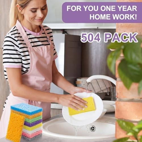 Zhengmy 504 Pcs Sponges Bulk Sponges Kitchen Compressed Sponge - Image 6