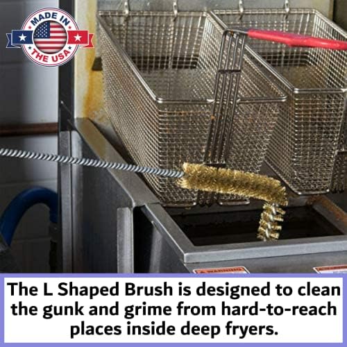 Deep Fryer Cleaning Brush – L-Shaped High-Temp Commercial Kitchen Tool - Image 3