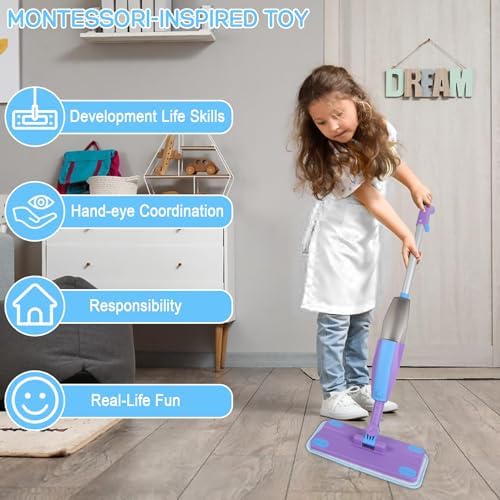 Toddler Cleaning Set Kids Spray Mop that Really Works - Image 5