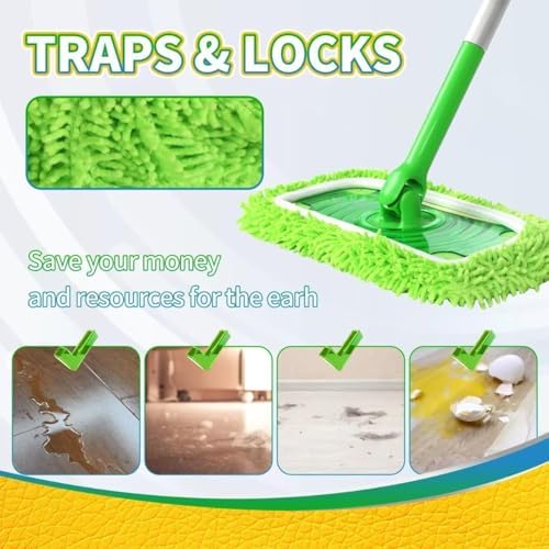 8 Pack Chenille Mop Pads, Reusable Microfiber Mop Refills - Image 5