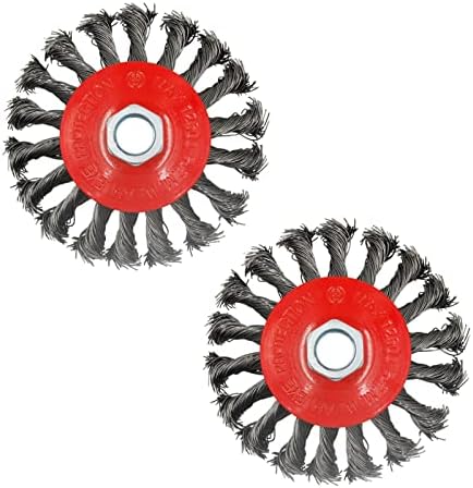 AUPREX 2 Pack 4 Inch Twist Knotted Wire Wheel Brush by AUPREX