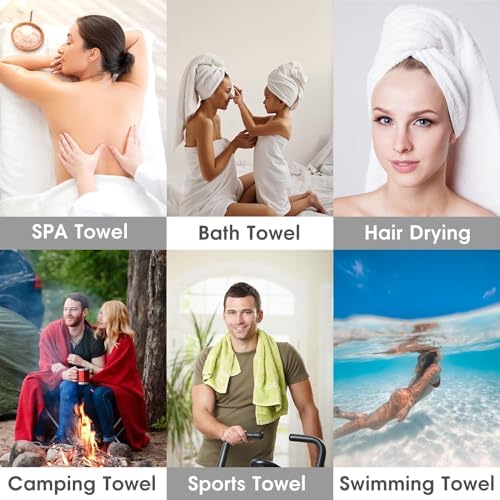 JML Large Microfiber Bath Towels, 6 Pack - Image 7