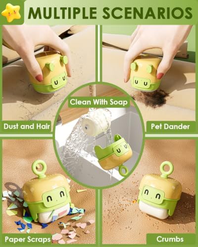Reusable Lint Remover Roller, Washable Portable Mini Lint Gel Roller 2-in-1 - Image 4