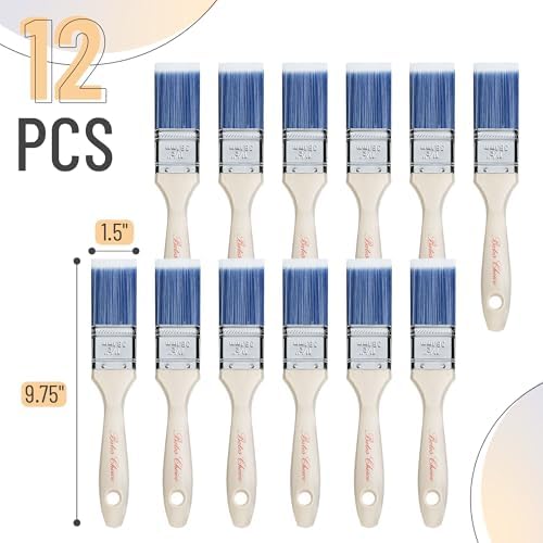 Bates- Paint Brushes, 12 Pack, Treated Wood Handle, Paint Brushes - Image 2
